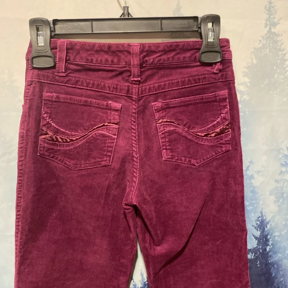 So Pants Youth Girls Size 10 Bootcut Flare Corduroy Stretch Burgundy